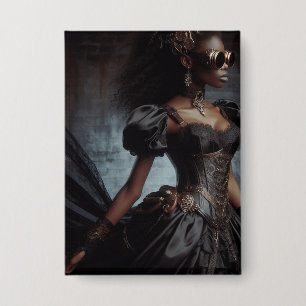 Steampunk-Vintage-Victorian-Lady Schwarzer Rabe Button