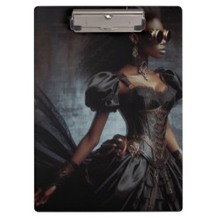 Steampunk-Vintage-Victorian-Lady Schwarzer Rabe Klemmbrett