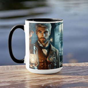 Steampunk-Vintage-Victorian-Leuchtturmwärter Tasse