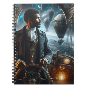 Steampunk Vintage Victorian Weltraum Kapitän Notizblock