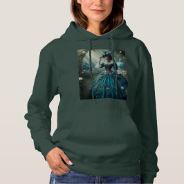 Steampunk Vintage Viktorianische Dame im Garten Hoodie
