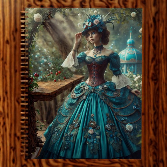 Steampunk Vintage Viktorianische Dame im Garten Planer (Von Creator hochgeladen)