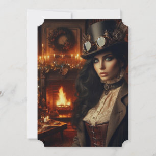 Steampunk Vintage viktorianische Dame Weihnachten