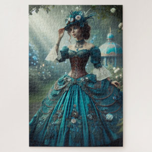 Steampunk Vintage viktorianische Gartendame Puzzle