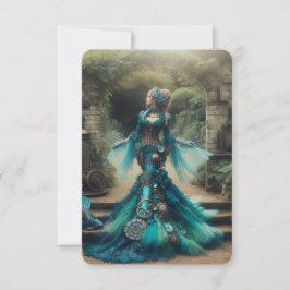 Steampunk Vintage Viktorianische Lady Aquamarin Me