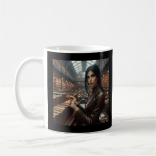 Steampunk Vintage Viktorianische Lady Librarian Kaffeetasse