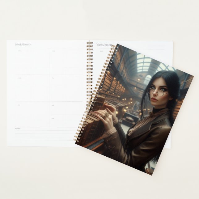 Steampunk Vintage Viktorianische Lady Librarian Planer (Anzeige)