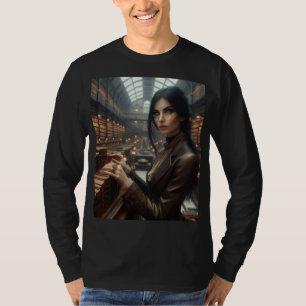 Steampunk Vintage Viktorianische Lady Librarian T-Shirt