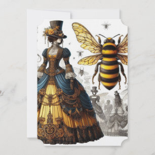 Steampunk Vintage viktorianisches Königinnenbienen Save The Date