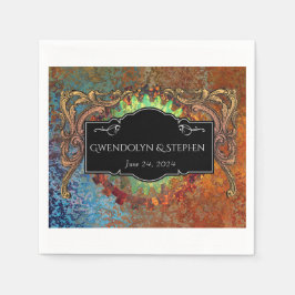 Steampunk Vintage Wedding Personalisiert Serviette