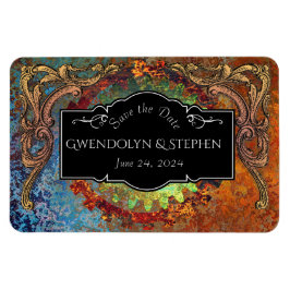 Steampunk Vintage Wedding "Save the Date" Magnet