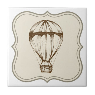 Steampunk Vintager Heißluft-Ballon Fliese