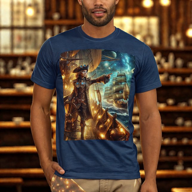 Steampunk Vintager Viktorianischer Ozeanraum T-Shirt (Von Creator hochgeladen)