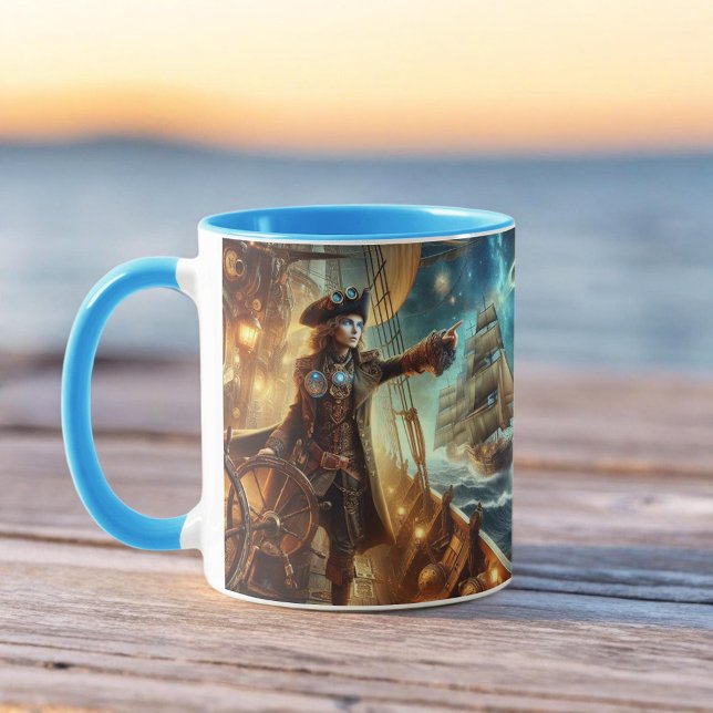 Steampunk Vintager Viktorianischer Ozeanraum Tasse (Von Creator hochgeladen)