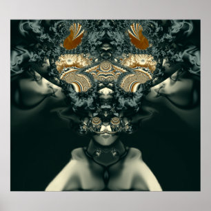 Steampunk Voodoo Priestess Poster