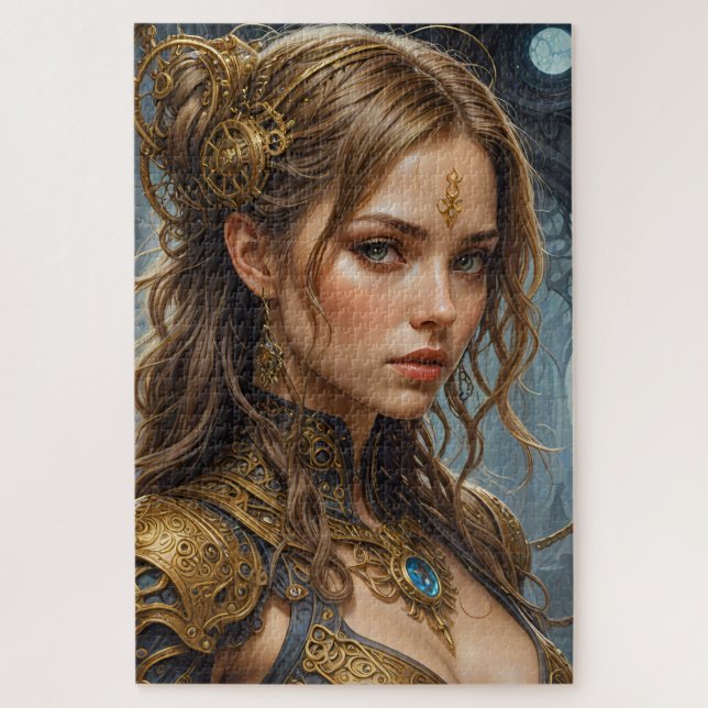 Steampunk Warrior Princess Puzzle (Vertikal)