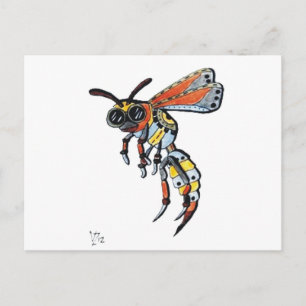 Steampunk Wasp.jpg Postkarte