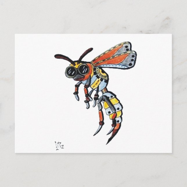 Steampunk Wasp.jpg Postkarte (Vorderseite)