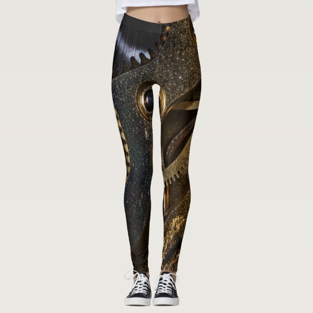 Steampunk Watch Mechanism Leggings (Vorderseite)