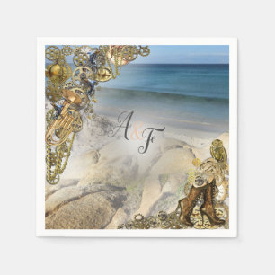 Steampunk Wedding by Sea Napkins Serviette