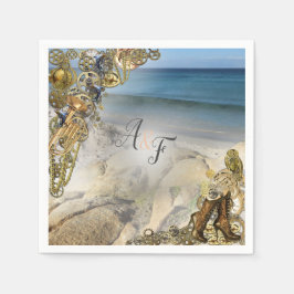 Steampunk Wedding by Sea Napkins Serviette