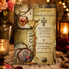 Steampunk Wedding Einladung