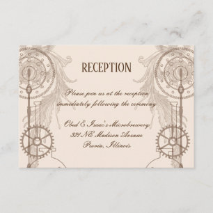 Steampunk Wedding Reception Einladung