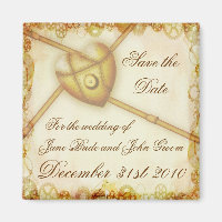 Steampunk Wedding, speichern Sie den Datums-Magnet