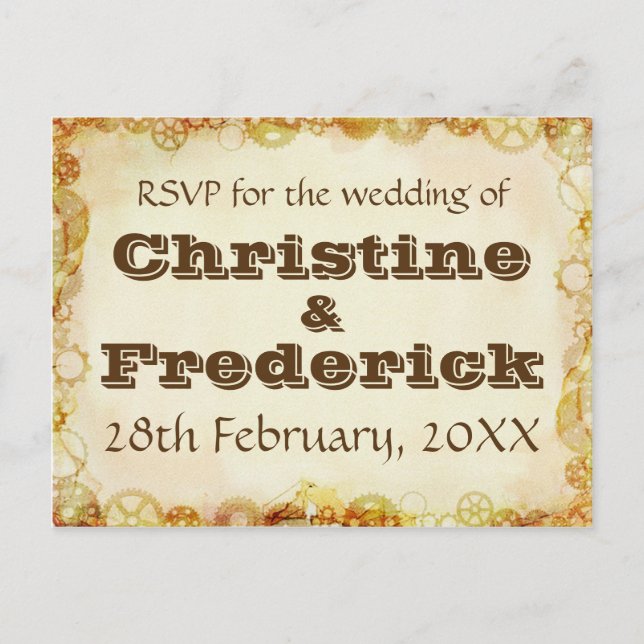 Steampunk Wedding, UAWG Postkarte (Vorderseite)