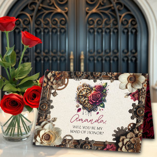 Steampunk Wedding   Wirst du meine Trauzeugin sein Karte