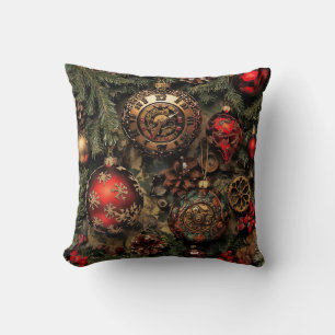 Steampunk-Weihnachts-Kissenhülle Kissen