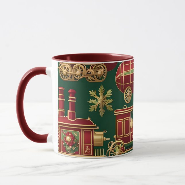 Steampunk-Weihnachtsbaumschmuck Kaffeetasse (Links)