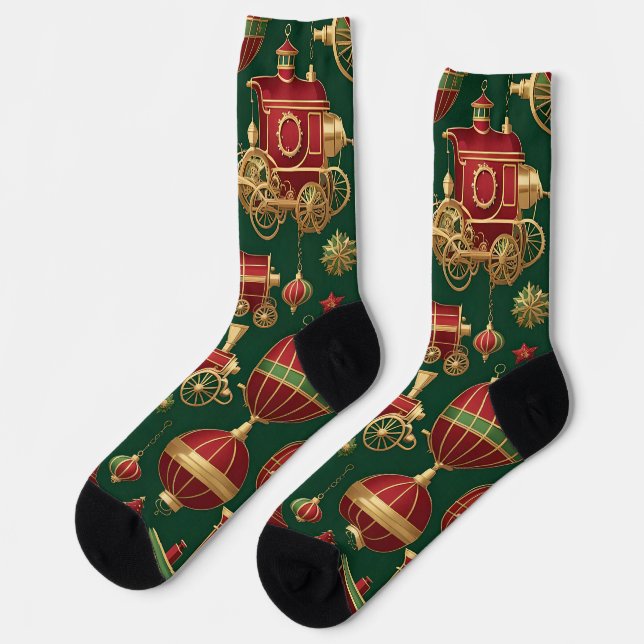 Steampunk-Weihnachtsbaumschmuck Socken (Linkes Detail)