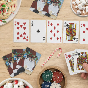 Steampunk-Weihnachtsmann viktorianische Weihnachts Spielkarten