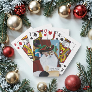 Steampunk-Weihnachtsmann viktorianische Weihnachts Spielkarten