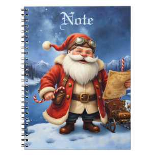 Steampunk Weihnachtsmann – Vintage-Weihnachtsabent Notizblock