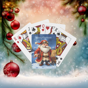 Steampunk Weihnachtsmann – Vintage Weihnachtsabent Spielkarten