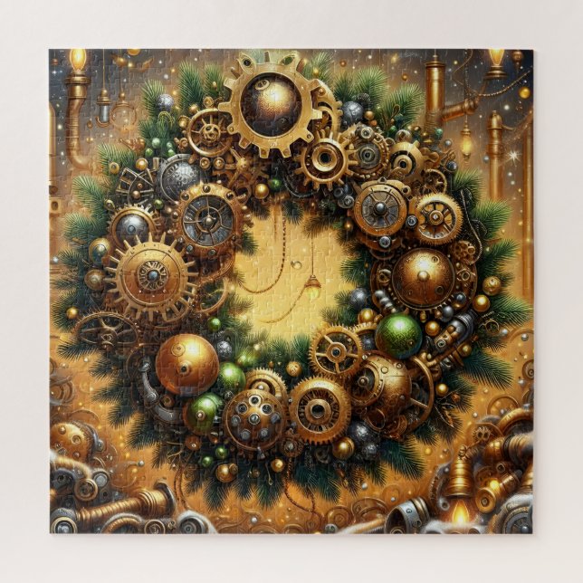 Steampunk-Weihnachtsrätsel Puzzle (Vertikal)