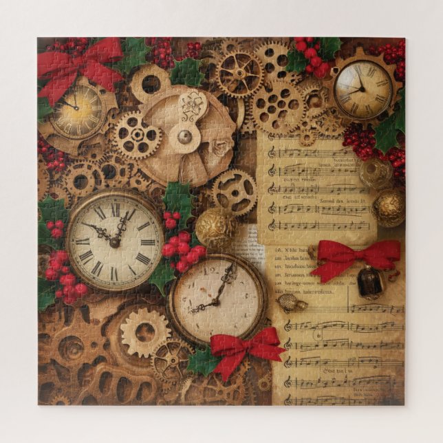 Steampunk-Weihnachtsrätsel Puzzle (Vertikal)
