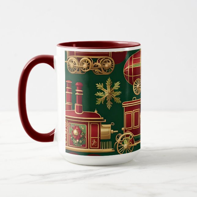 Steampunk-Weihnachtsschmuck Kaffeetasse (Links)