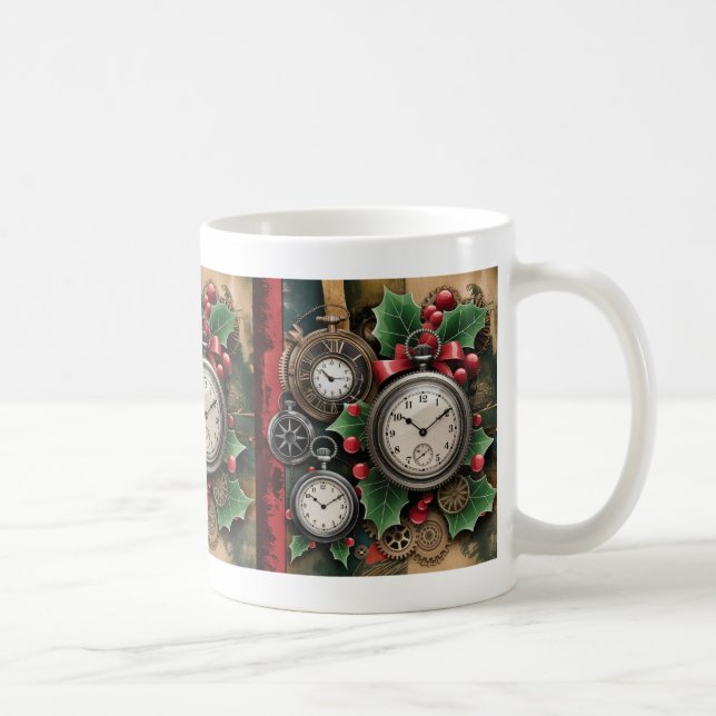 Steampunk-Weihnachtstasse Kaffeetasse (Rechts)