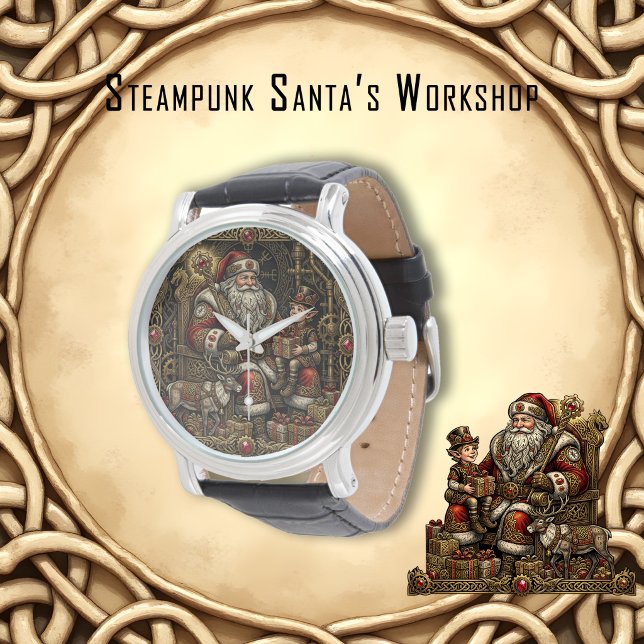 Steampunk Weihnachtswerkstatt  Armbanduhr (Von Creator hochgeladen)