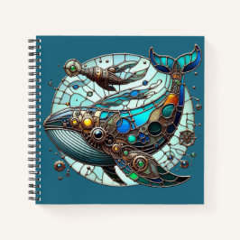 Steampunk Whale Spiral Notebook Notizbuch