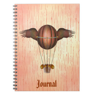 Steampunk Winged Balloon Journal Notizblock