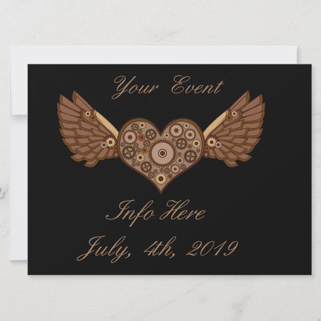 Steampunk Winged Heart mit Gears Thunder_Cove (Vorderseite)