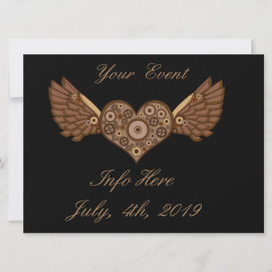 Steampunk Winged Heart mit Gears Thunder_Cove