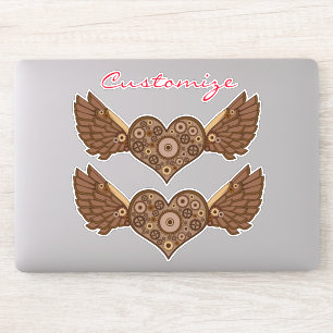 Steampunk Winged Heart mit Gears Thunder_Cove Aufkleber