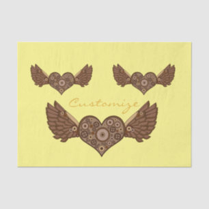 Steampunk Winged Heart mit Gears Thunder_Cove Seidenpapier