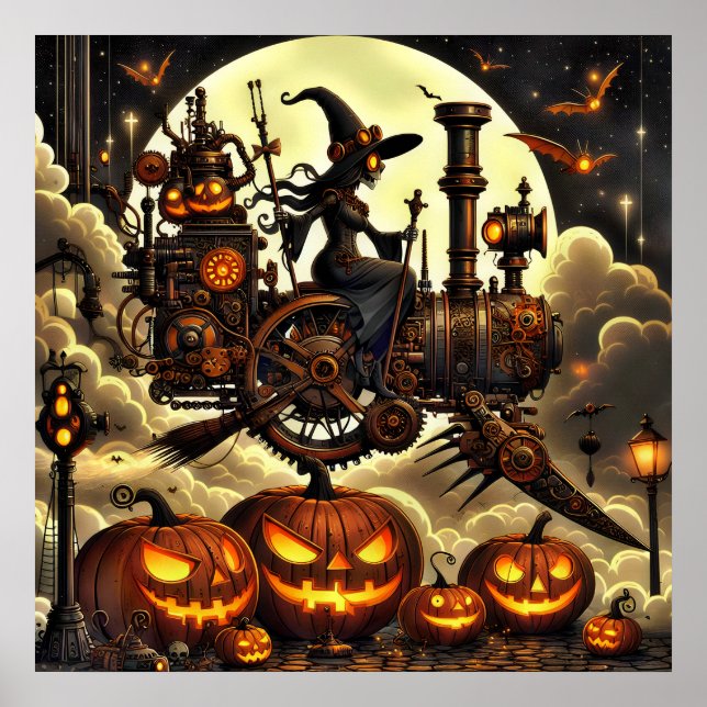 Steampunk Witch Art Poster (Vorne)