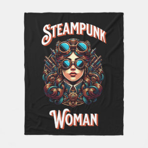 Steampunk Woman Fleecedecke